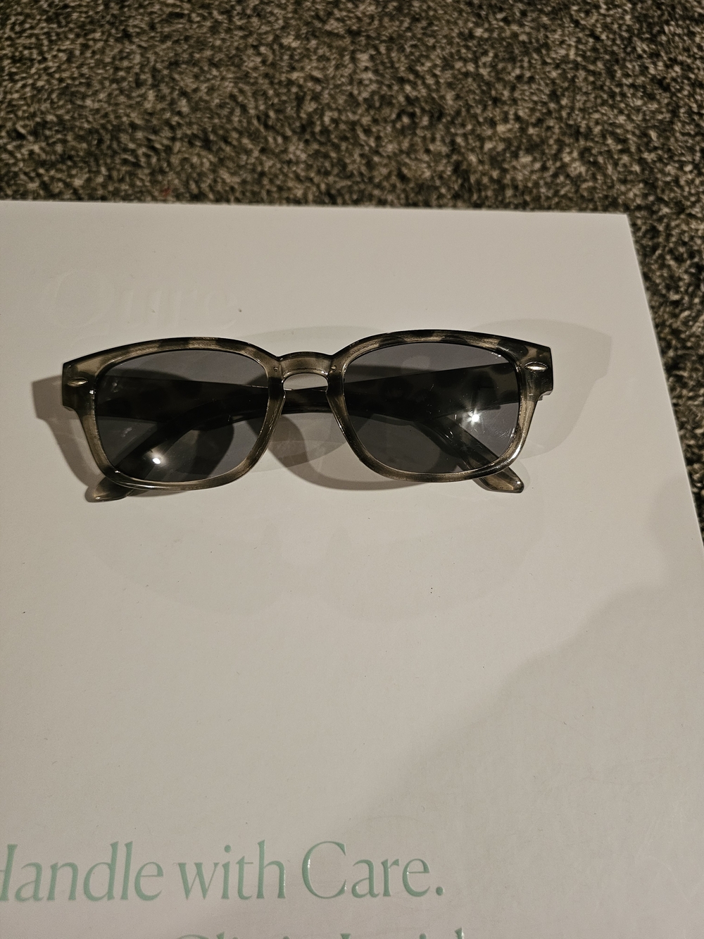 Women's Gray Tortoiseshell Square Sunglasses - Unbranded